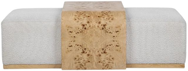 Classic Home Kenan Creamy Ivory Coffee Table with Ottoman-2