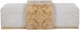 Classic Home Kenan Creamy Ivory Coffee Table with Ottoman-2