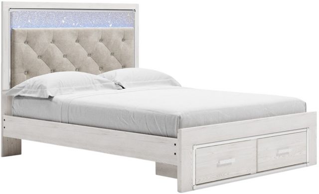 Signature Design by Ashley® Altyra White Queen Upholstered Storage Bed