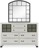 Magnussen Home® Harper Springs Silo White Shaped Mirror-1