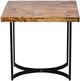 A & B Home Distressed Side Table with Matte Black Base-1