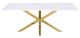Coaster® Venera White Faux Marble Top Dining Table with Gold Base-1