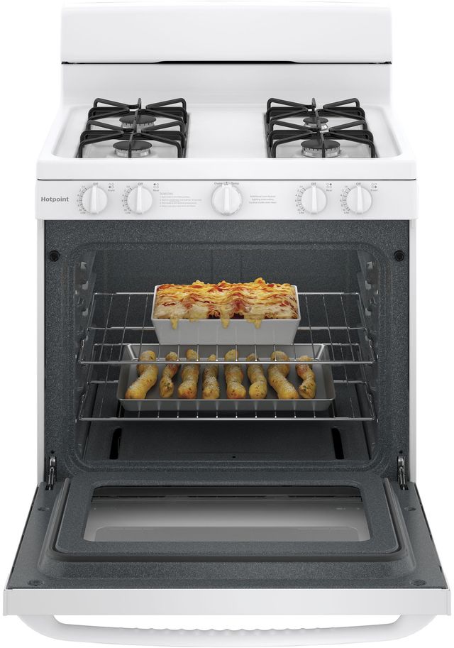 Hotpoint® 30" White Freestanding Gas Range-1
