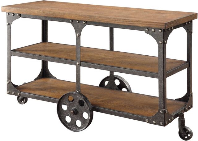 Coaster® Roy Rustic Brown Sofa Table-0