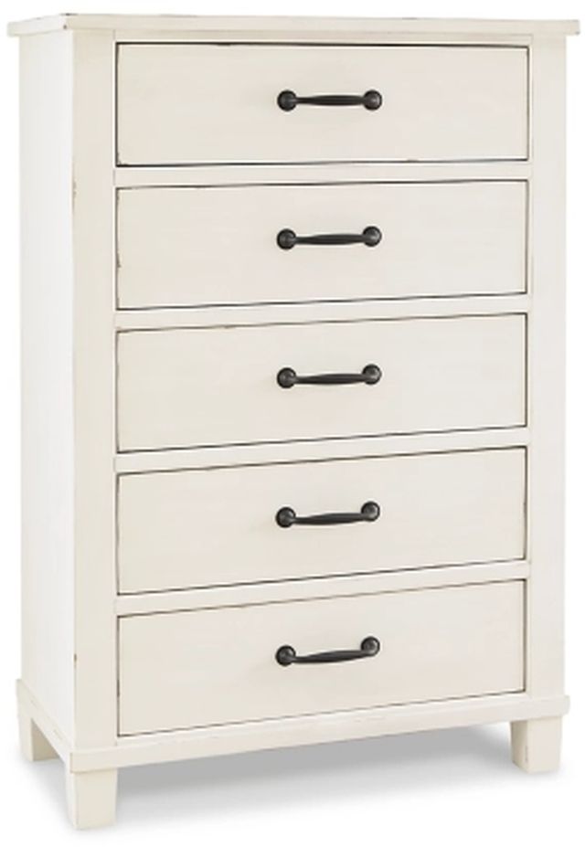 Signature Design by Ashley® Braunter Aged White Chest of Drawers-0