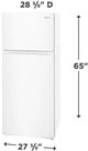 Frigidaire® 28" 16.0 Cu. Ft. White Freestanding Top Freezer Refrigerator-2