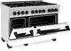 ZLINE Autograph Edition 48" Satin Stainless Steel Pro Style Dual Fuel Range with White Matte Door-2
