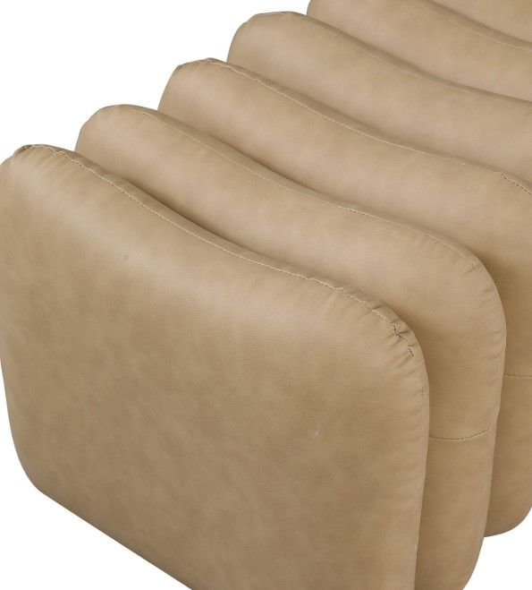 Meridian Furniture Atticus Tan Leather Upholstered Bench-3