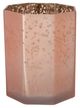 A & B Home Pink Frosted Mercury Glass Octagonal Candle Holder-0
