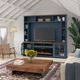 Legends Home Nantucket Blue Denim/Whiskey Fireplace Entertainment Center-1
