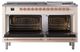 Ilve® Nostalgie II Noblesse 60'' Antique White Pro Style Dual Fuel Range with Copper Trim-2