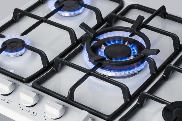 Summit® 27" White Gas Cooktop-3