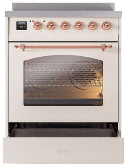 Ilve® Nostalgie II Series 30" Antique White Pro Style Induction Range-2