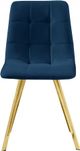 Meridian Furniture Annie Navy/Gold Velvet Dining Chair-2
