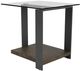 Riverside Furniture Cortland Tempered Glass Side Table with Saddle Oak Base-3