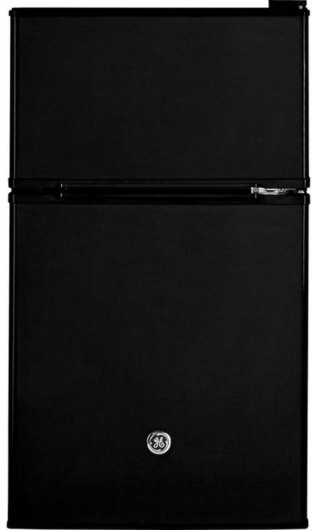 GE® 19" 3.1 Cu. Ft. Black Double-Door Compact Refrigerator-0