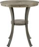 Powell® Franklin Gray Pub Table with Pewter Base-3