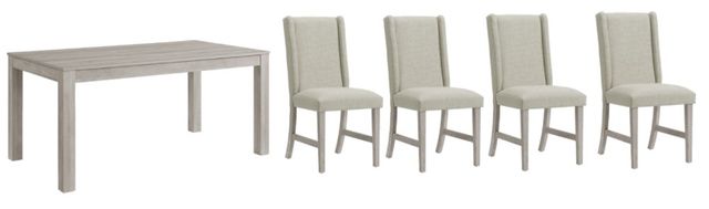 Elements International Eleanor 5-Piece White Dining Set-0
