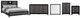 Global Furniture USA Lisbon 5-Piece Black/Gray King Bookcase Bedroom Set-0