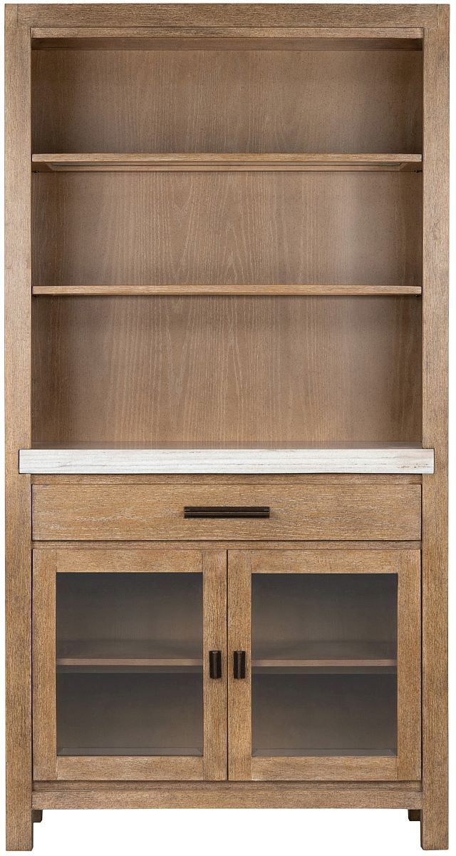 Magnussen Home® Plum Creek Marble/Sierra Brown Display Cabinet-2