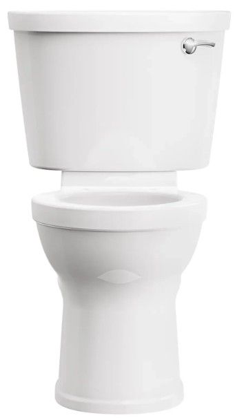 American Standard Champion White PRO Two-Piece Chair Height Elongated Right-Hand Trip Lever Toilet Less Seat 1.6 gpf/6.0 Lpf-1
