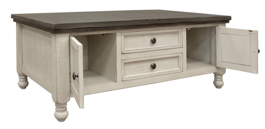 International Furniture Direct Stone Rectangular Cocktail Table - Thumbnail 3