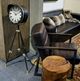 YHD Weathered Black Pendulum Tripod Clock-1