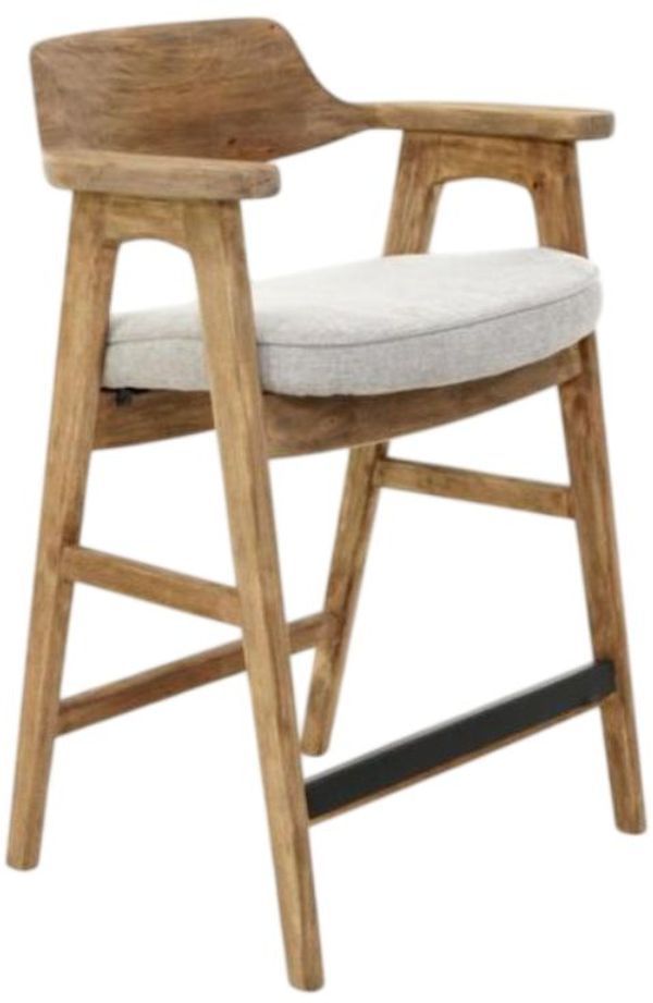 Nest Home Collections Wagner Anew Gray/Natural Counter Chair-0