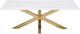 Coaster® Visalia White Coffee Table with Gold Base-1