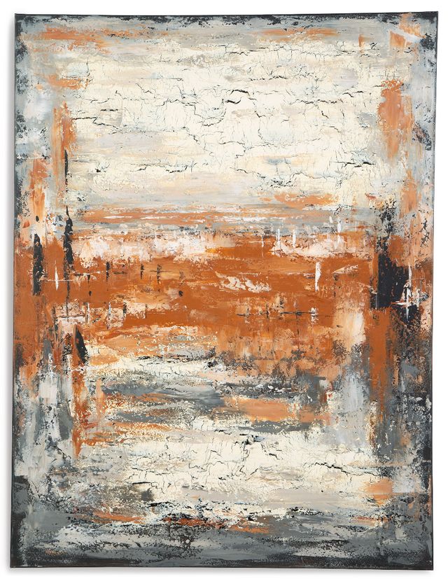 Signature Design by Ashley® Carmely Gray/Orange/White Wall Art-0