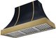 AGA Cascade 48" Gloss Black Wall Mounted Range Hood with Antique Brass Trim-0
