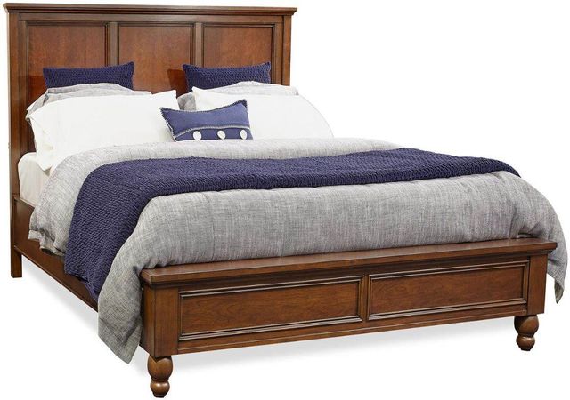 aspenhome® Cambridge Brown Cherry Queen Panel Bed-0