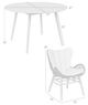 Armen Living Kylie and Mateo 5-Piece Gray/Natural/Truffle Outdoor Dining Set-2