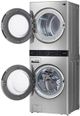 LG Studio WashTower™ 5.0 Cu. Ft. Washer, 7.4 Cu. Ft. Dryer Noble Steel Stack Laundry (OPEN BOX)-3