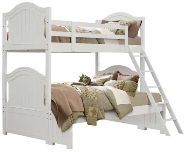 Homelegance® Clementine White Youth Twin/Full Bunk Bed with Twin Trundle-2