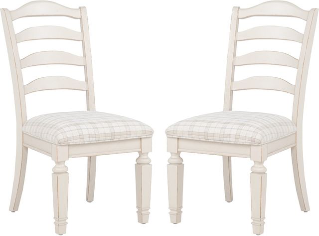 Powell® Stanbury 2-Piece Antique White Side Chair Set-0