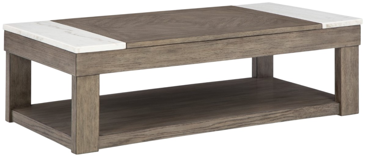 Loyaska Coffee Table - Grayish Brown/White Loyaska Coffee Table - Grayish Brown/White
