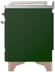 Ilve® Majestic III 48" Emerald Green Pro Style Dual Fuel Natural Gas Range with French Top and Copper Trim-3