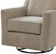 Fusion Furniture Seluna Truffle Vivian Sesame Swivel Glider Chair-1