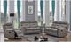 Kwality Imports Marvel Ivory Leather Match Reclining Sofa-1