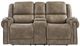 Corinthian Furniture Burr Ridge Hazelnut Power Reclining Loveseat with Power Headrest, Lumbar and Console-0