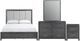 New Classic® Home Furnishings Odessa 4-Piece Charcoal Gray California King Panel Bedroom Set-0
