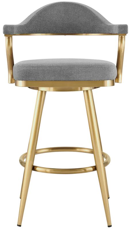 Armen Living Justin Anchor Gray/Gold Swivel Bar Stool-3
