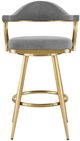 Armen Living Justin Anchor Gray/Gold Swivel Bar Stool-1