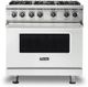Viking® 5 Series 36" Frost White Pro Style Natural Gas Range-0