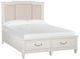 Magnussen Home® Willowbrook Egg Shell White/Natural Upholstered Queen Panel Storage Bed-0