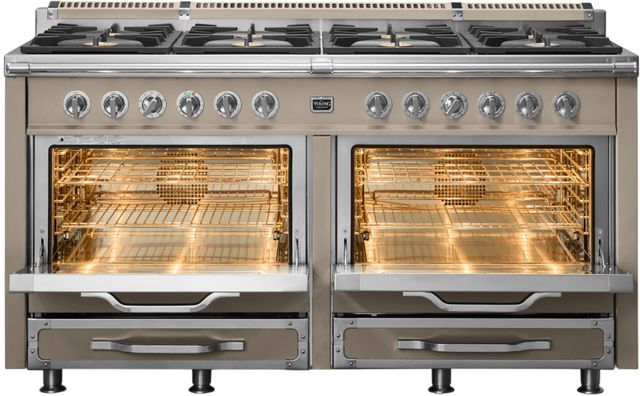Viking® Tuscany 66" Nantucket Pro Style Dual Fuel Range with 2 Induction-1