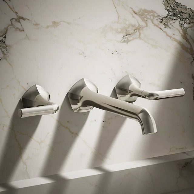 KOHLER® Occasion® Vibrant Polished Nickel Bathroom Sink Faucet Lever Handle Trim-3