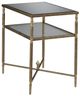 Signature Design by Ashley® Cloverty Glass Top End Table with Aged Gold Base-0