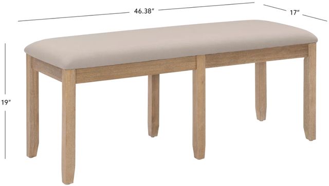 Linon Jordan Gray Wash Dining Bench-2